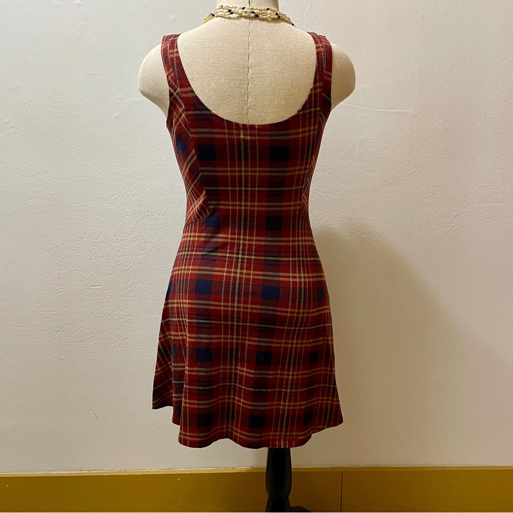 Element Red Plaid Sleeveless Mini Dress NWOT Size: Small - Picture 2 of 6
